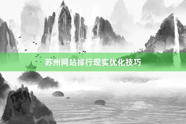 苏州网站排行现实优化技巧