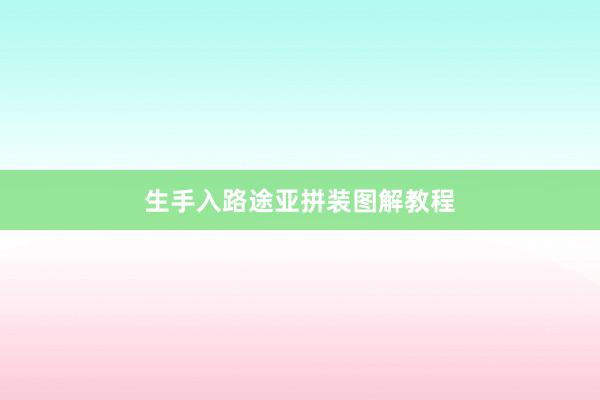 生手入路途亚拼装图解教程