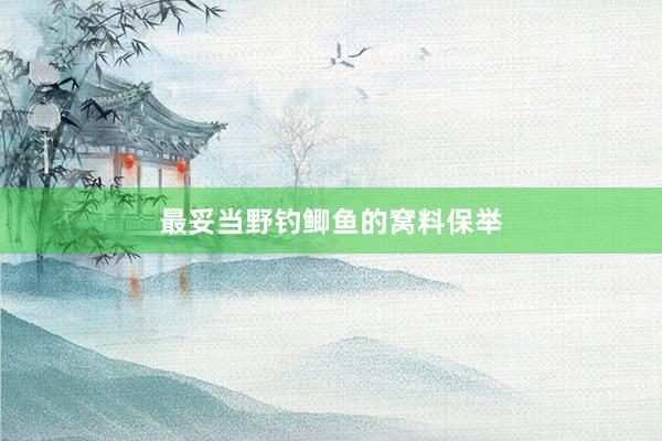 最妥当野钓鲫鱼的窝料保举
